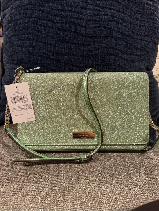 kate spade Handbags - kate spade seawater glitter convertible clutch crossbody with gold hardware NWT